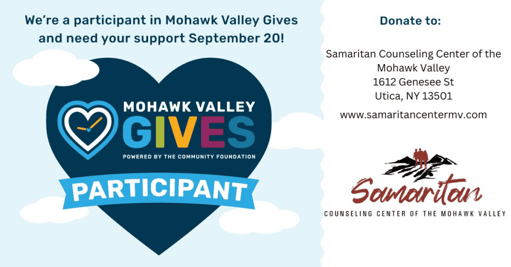 MV Gives and Samaritan Center Partnership Logo